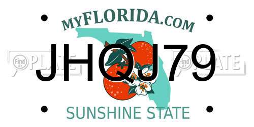 JHQJ79 Florida License Plate