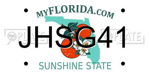 JHSG41 Florida License Plate