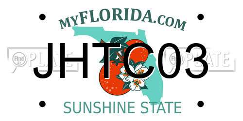 JHTC03 Florida License Plate