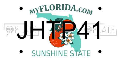 JHTP41 Florida License Plate