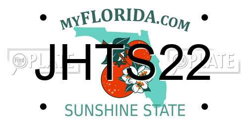 JHTS22 Florida License Plate