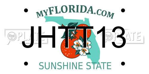 JHTT13 Florida License Plate
