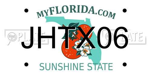 JHTX06 Florida License Plate