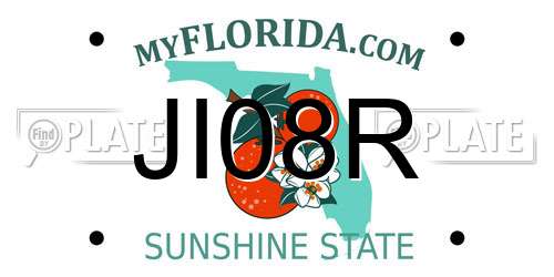 JI08R Florida License Plate