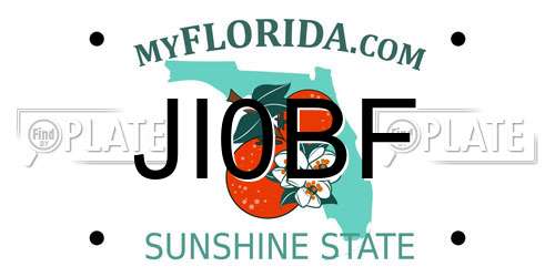 JI0BF Florida License Plate
