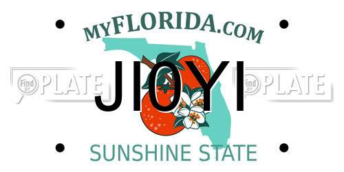 JI0YI Florida License Plate