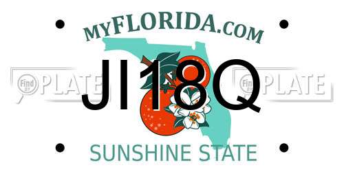 JI18Q Florida License Plate