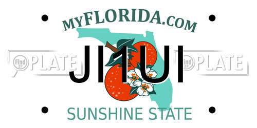 JI1UI Florida License Plate