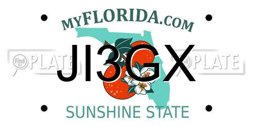 JI3GX Florida License Plate