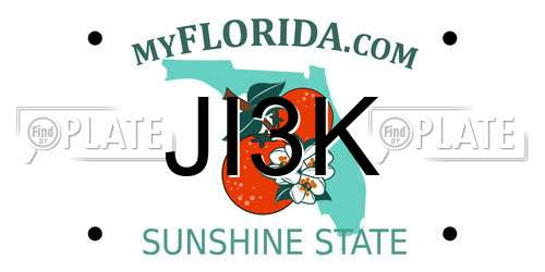 JI3K Florida License Plate
