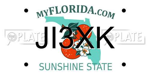 JI3XK Florida License Plate