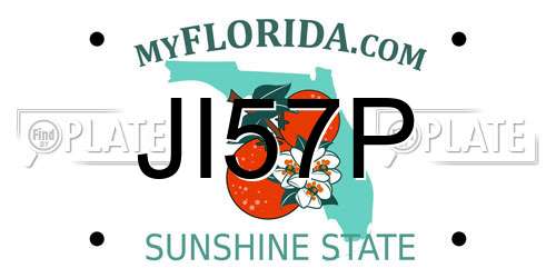 JI57P Florida License Plate
