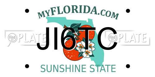 JI6TC Florida License Plate