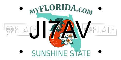 JI7AV Florida License Plate