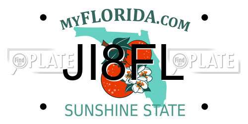 JI8FL Florida License Plate