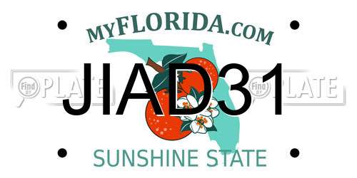 JIAD31 Florida License Plate