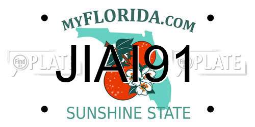 JIAI91 Florida License Plate