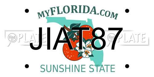 JIAT87 Florida License Plate