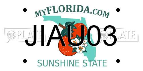 JIAU03 Florida License Plate