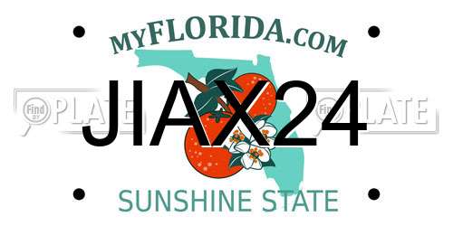 JIAX24 Florida License Plate