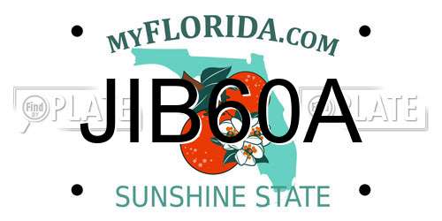 JIB60A Florida License Plate