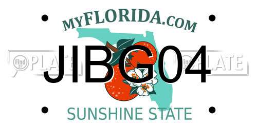 JIBG04 Florida License Plate