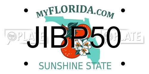 JIBP50 Florida License Plate