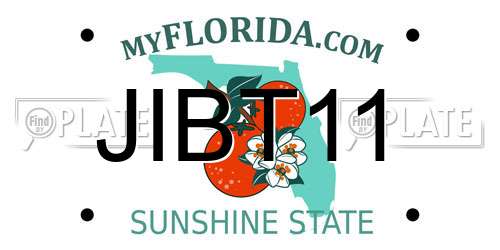 JIBT11 Florida License Plate