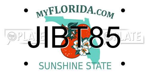 JIBT85 Florida License Plate