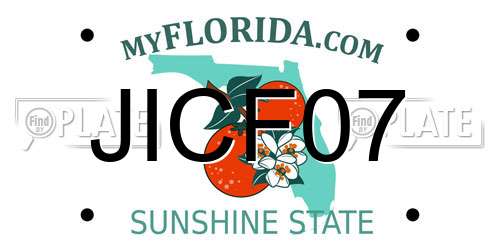 JICF07 Florida License Plate