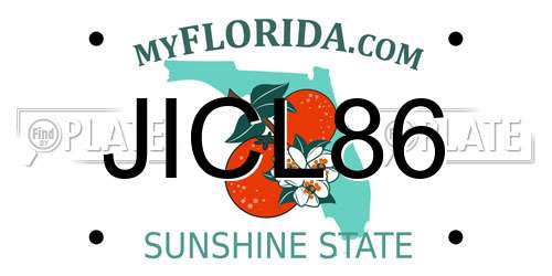 JICL86 Florida License Plate