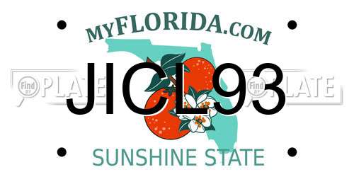 JICL93 Florida License Plate