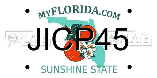 JICP45 Florida License Plate
