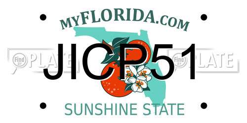 JICP51 Florida License Plate