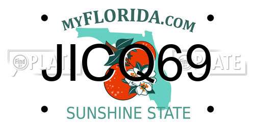 JICQ69 Florida License Plate