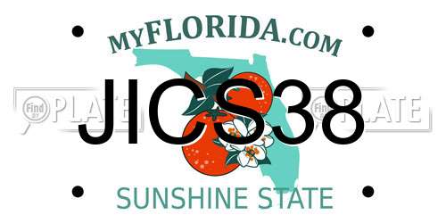 JICS38 Florida License Plate
