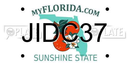 JIDC37 Florida License Plate