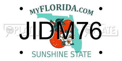 JIDM76 Florida License Plate