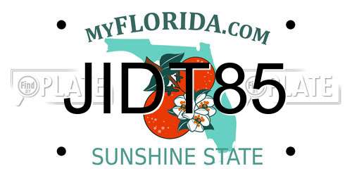 JIDT85 Florida License Plate