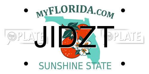 JIDZT Florida License Plate