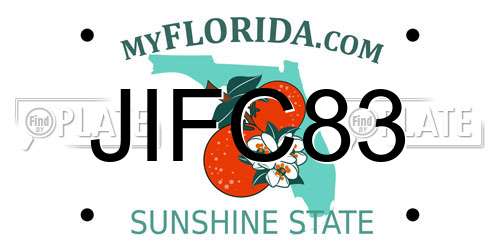JIFC83 Florida License Plate