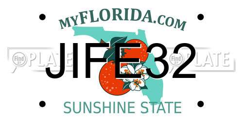 JIFE32 Florida License Plate