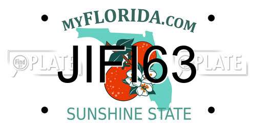 JIFI63 Florida License Plate