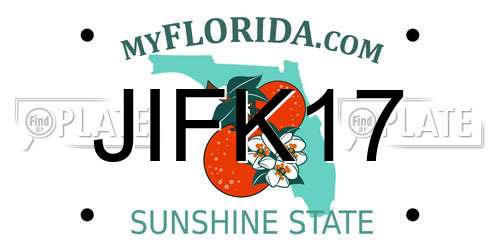 JIFK17 Florida License Plate