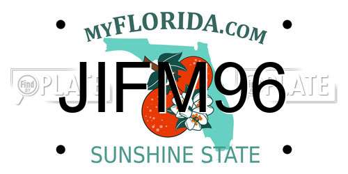 JIFM96 Florida License Plate