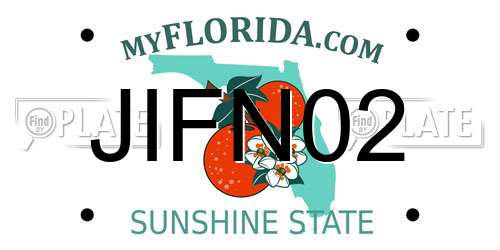 JIFN02 Florida License Plate