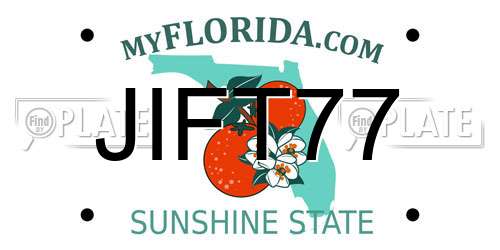 JIFT77 Florida License Plate