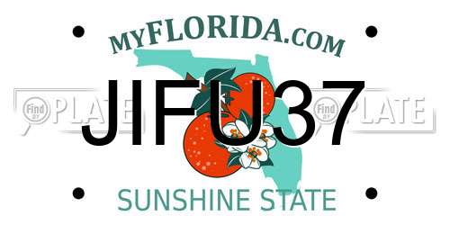 JIFU37 Florida License Plate