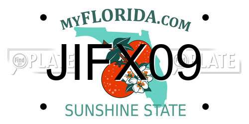 JIFX09 Florida License Plate