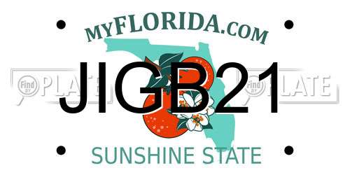 JIGB21 Florida License Plate